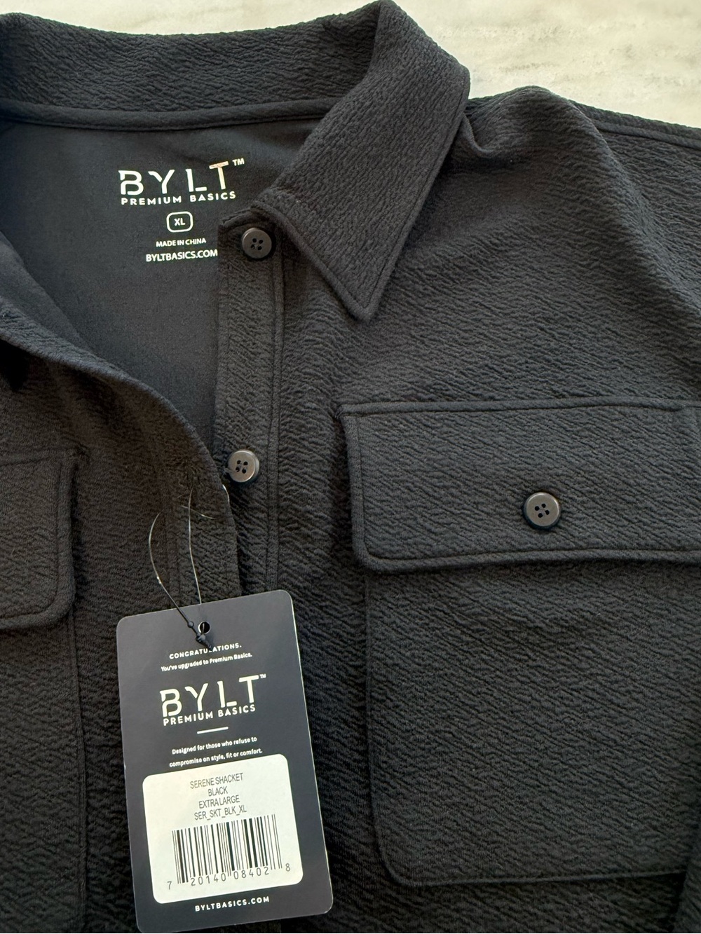 BYLT NWT Serene Shacket Black Button Down Overshirt Women Size XL - Picture 9 of 12